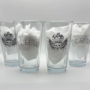 Set of 4 Three Floyds Brewing Pint Glasses